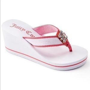 Juicy Couture Wedge flip flops